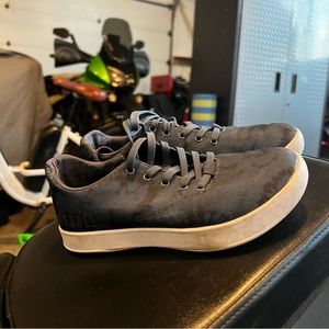 Now I’ll Project Navy tie die canvas trainers